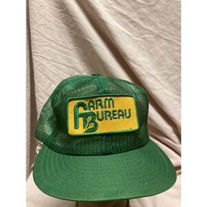 Vintage Farm Bureau Trucker Style Snapback Hat With Patch Hard to Find Rare